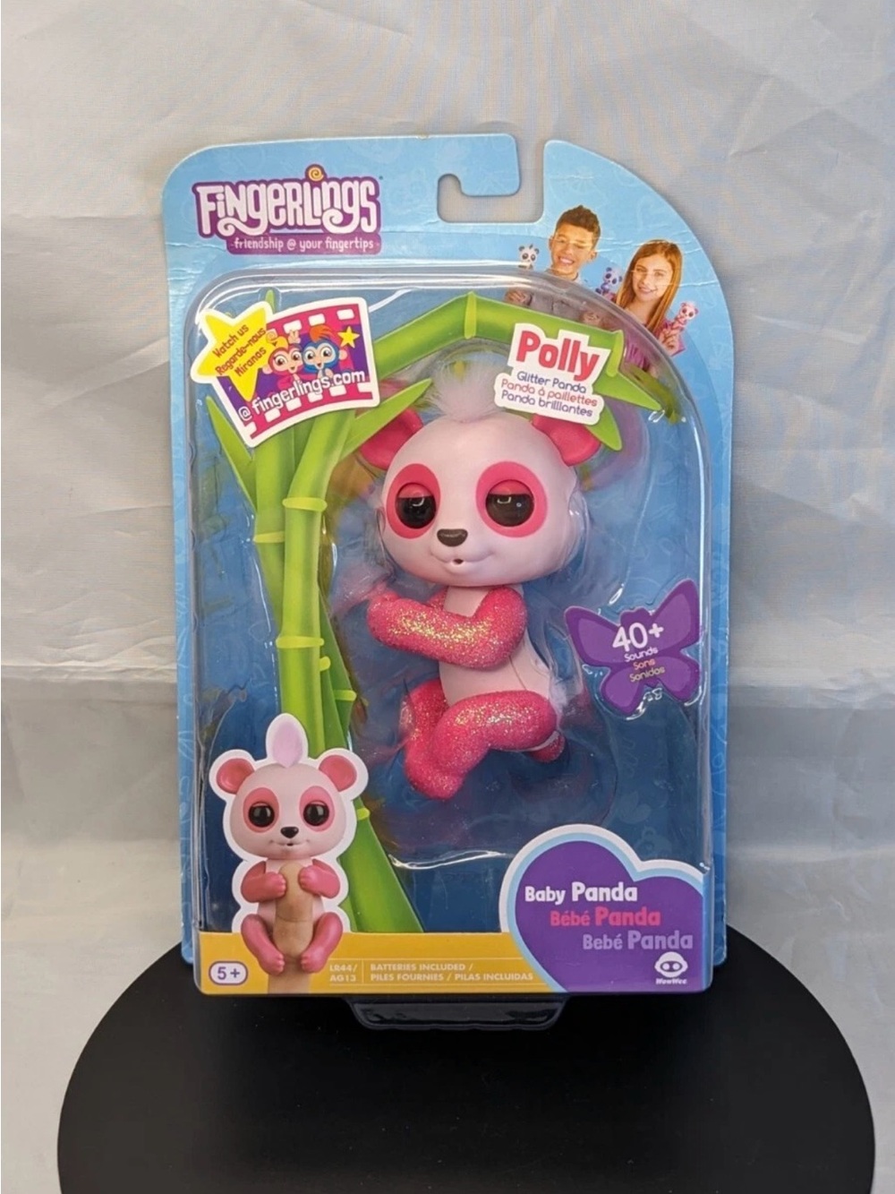 Fingerlings Baby Panda POLLY Glitter Pink Interactive Collectible Pet WowWee NEW